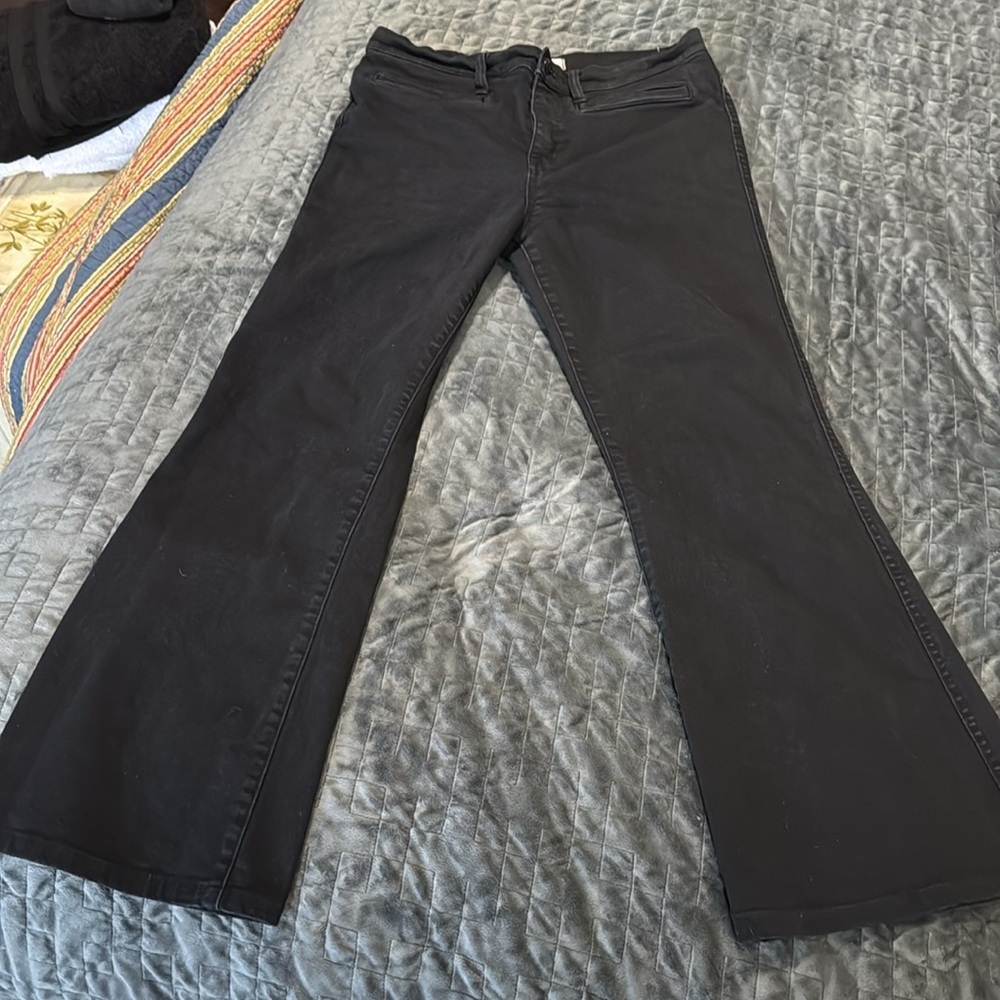 Madewell Womans Trendy Black Fleamarket Flare Jean - Picture 11 of 12
